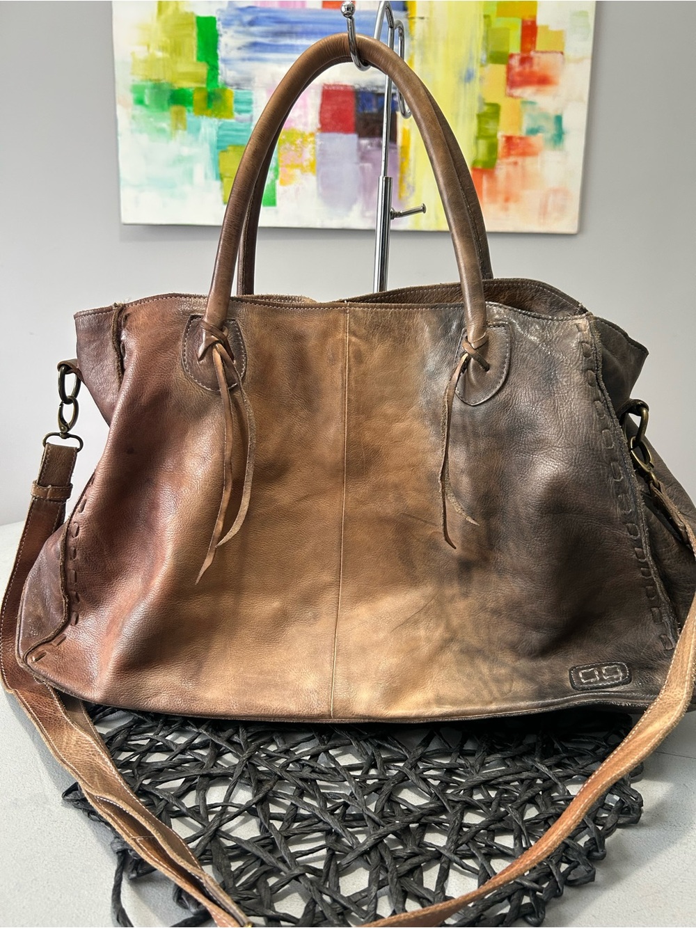 Bed Stu Rockaway Distressed Shoulder Bag